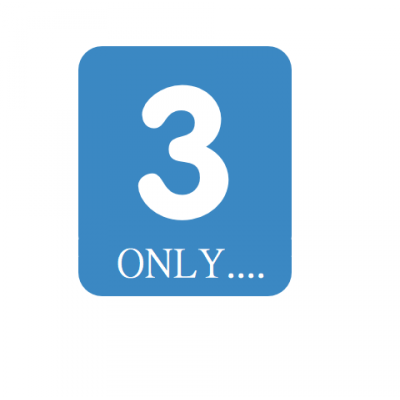 stock remain 3 only 存貨只剩 3 件