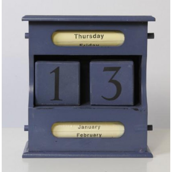 Retro Table Desk Wood Calendar